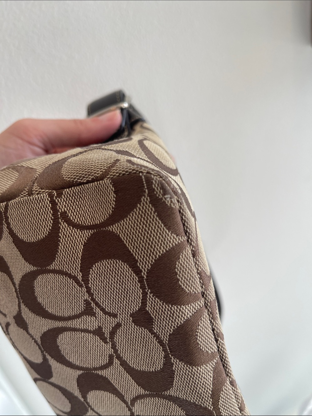 Vintage Coach Y2K Brown Signature Canvas Small Bag - Picture 10 of 12